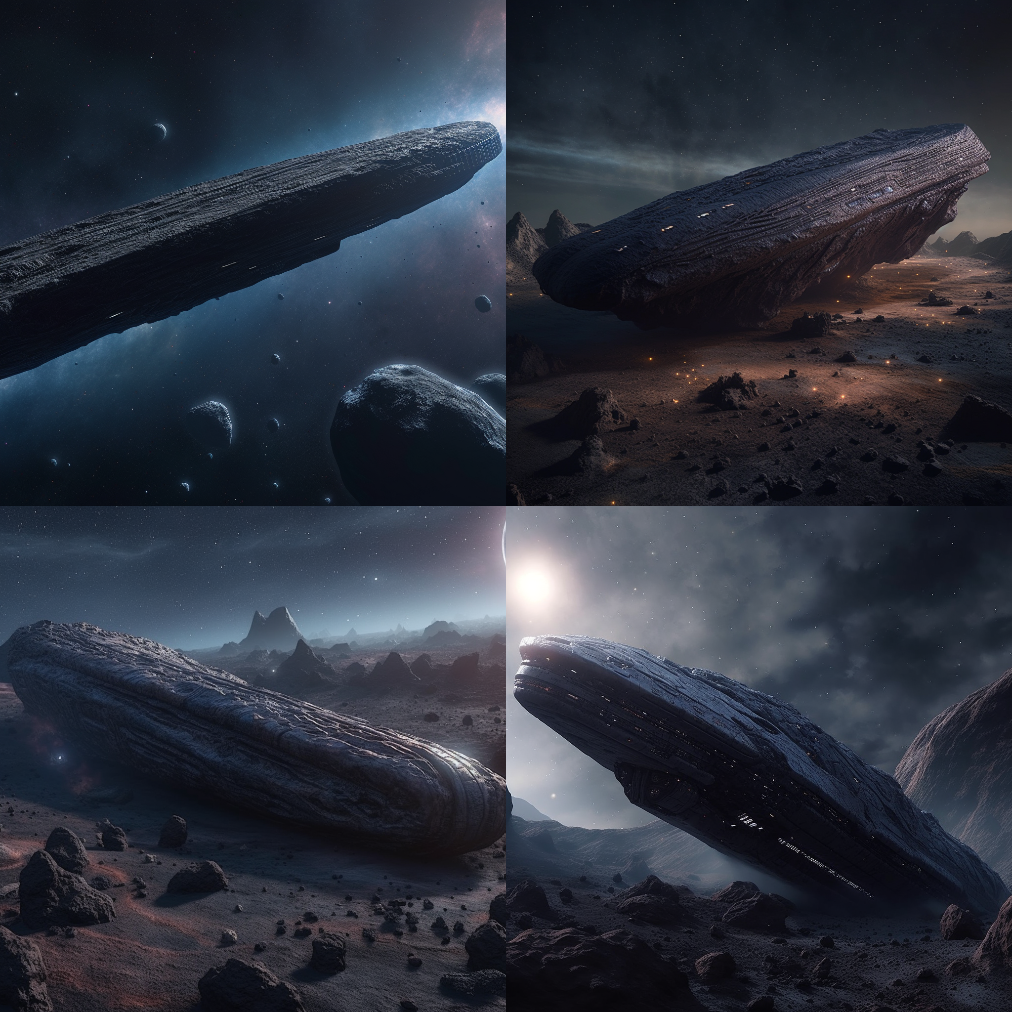 oumuamua, space, galaxy, wide shot, photo real ... oumuamua, space, galaxy, wide shot, photo real ...