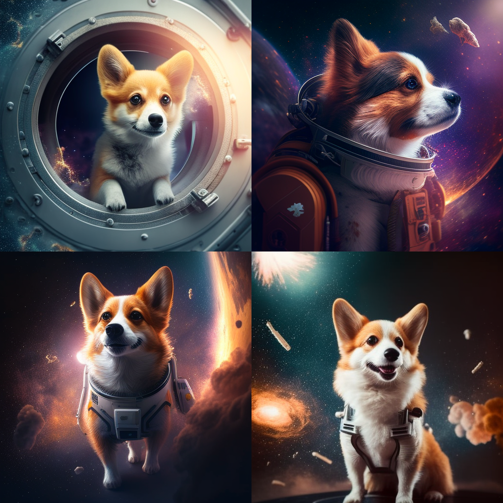 cute dog in the space cute dog in the space