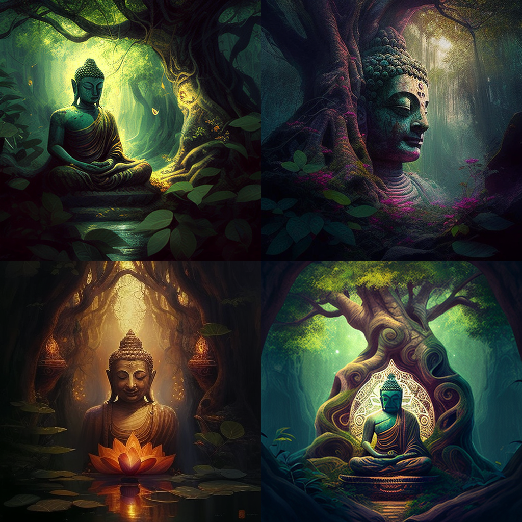 Buddha, Forest, Meditation, Enlightenment, Rad ... Buddha, Forest, Meditation, Enlightenment, Rad ...